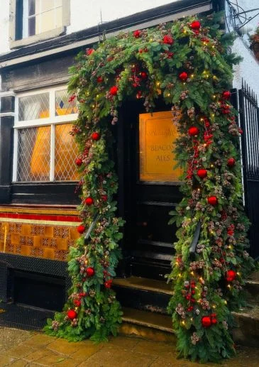 Business Christmas display installation Liverpool with lights and seasonal Christmas decorations